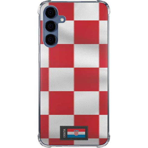 Croatia Soccer Flag Galaxy A35 5G Clear Case