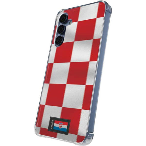 Croatia Soccer Flag Galaxy A35 5G Clear Case
