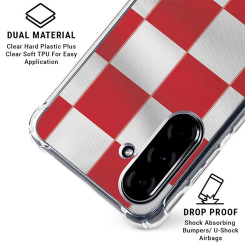 Croatia Soccer Flag Galaxy A36 5G Clear Case