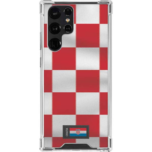 Croatia Soccer Flag Galaxy S23 Ultra Clear Case