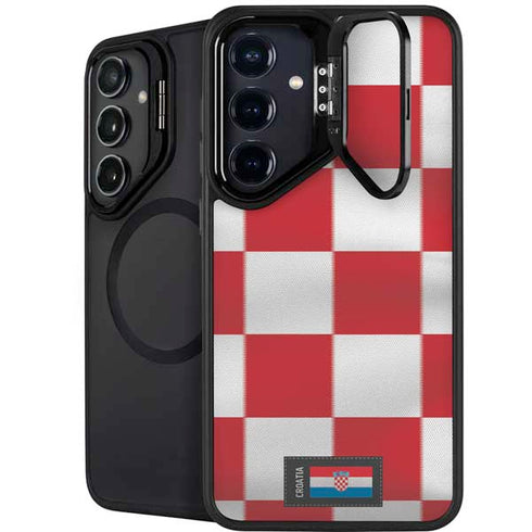 Croatia Soccer Flag Galaxy S25 Plus Kickstand Case