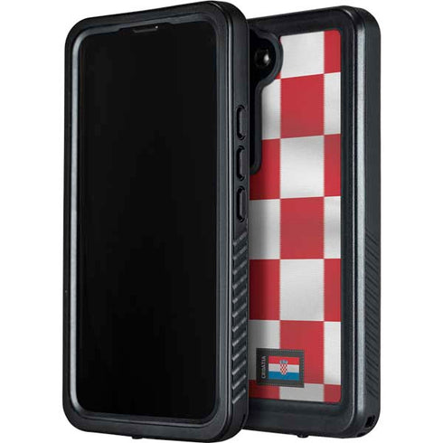 Croatia Soccer Flag Galaxy S24 Plus Waterproof Case