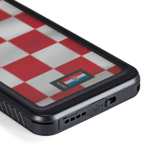 Croatia Soccer Flag Galaxy S24 Plus Waterproof Case