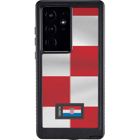 Croatia Soccer Flag Galaxy S24 Ultra Waterproof Case