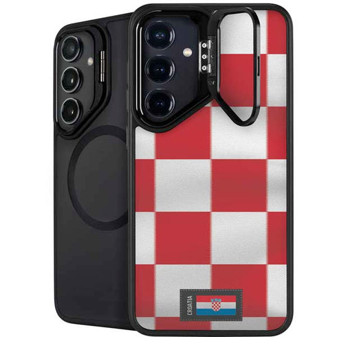 Croatia Soccer Flag Galaxy S25 FE Kickstand Case