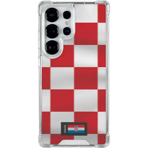 Croatia Soccer Flag Galaxy S25 Ultra Clear Case