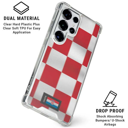 Croatia Soccer Flag Galaxy S25 Ultra Clear Case