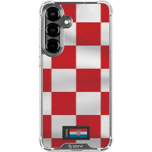 Croatia Soccer Flag Galaxy S26 Clear Case