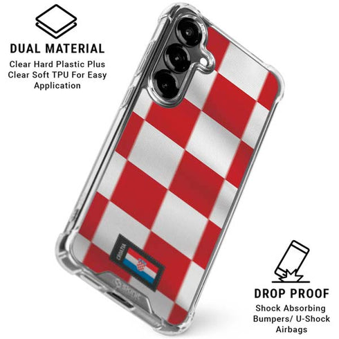 Croatia Soccer Flag Galaxy S26 Plus Clear Case