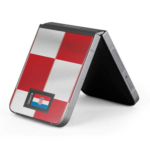 Croatia Soccer Flag Galaxy Z Flip6 Skin