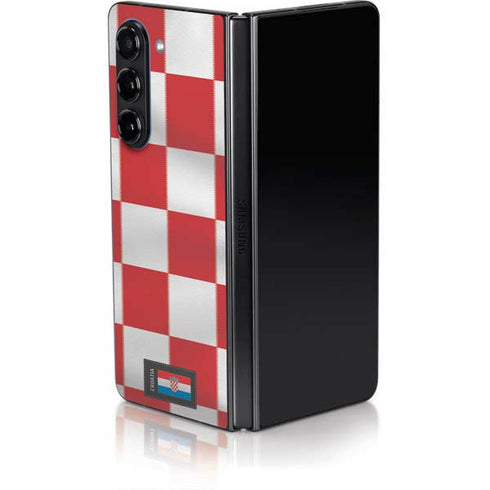 Croatia Soccer Flag Galaxy Z Fold5 5G Skin