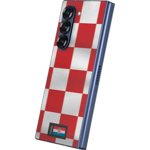 Croatia Soccer Flag Galaxy Z Fold6 Skin