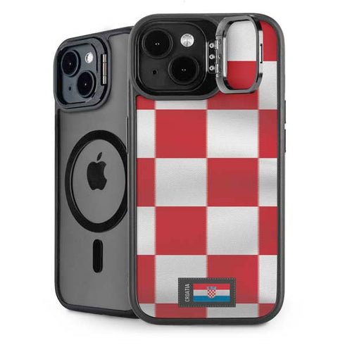 Croatia Soccer Flag iPhone 15 Plus Kickstand Case
