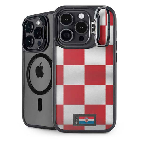 Croatia Soccer Flag iPhone 15 Pro Max Kickstand Case