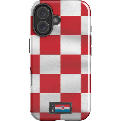 Croatia Soccer Flag iPhone 16 Impact Case