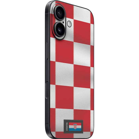 Croatia Soccer Flag iPhone 16 Plus Skin