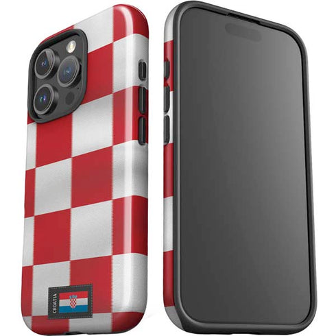 Croatia Soccer Flag iPhone 16 Pro Impact Case