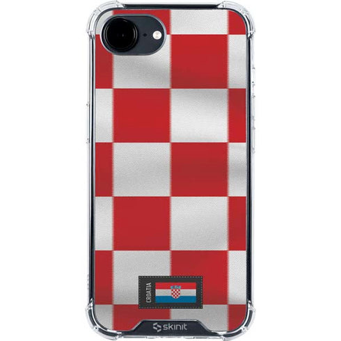 Croatia Soccer Flag iPhone 16e Clear Case
