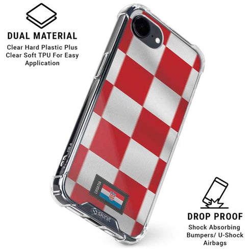 Croatia Soccer Flag iPhone 16e Clear Case