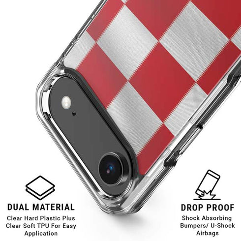 Croatia Soccer Flag iPhone 17 Air Clear Case