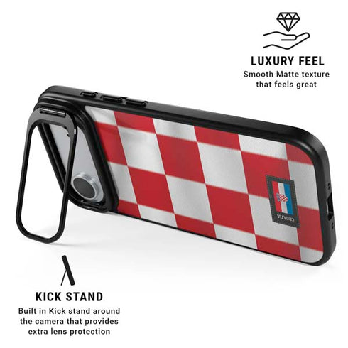 Croatia Soccer Flag iPhone 17 Air Kickstand Case