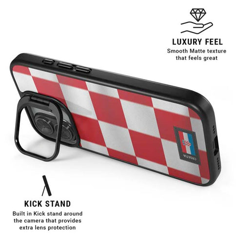 Croatia Soccer Flag iPhone 17 Kickstand Case
