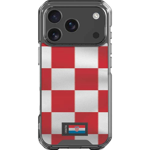Croatia Soccer Flag iPhone 17 Pro Clear Case