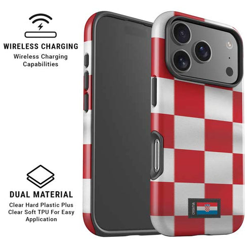 Croatia Soccer Flag iPhone 17 Pro Max Magsafe Impact Case