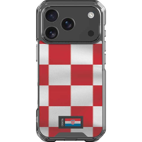 Croatia Soccer Flag iPhone 18 Pro Clear Case