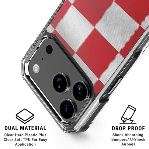 Croatia Soccer Flag iPhone 18 Pro Clear Case