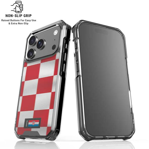 Croatia Soccer Flag iPhone 18 Pro Clear Case