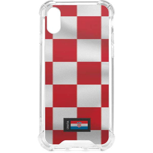 Croatia Soccer Flag iPhone XS Clear Case