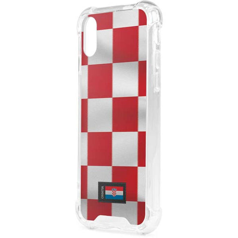 Croatia Soccer Flag iPhone XS Clear Case