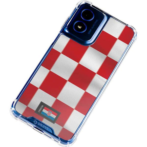 Croatia Soccer Flag Moto G Play 4G (2024) Clear Case