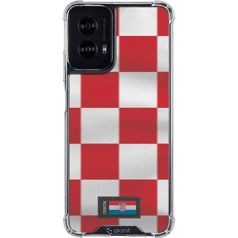 Croatia Soccer Flag Moto G Power 5G (2024) Clear Case