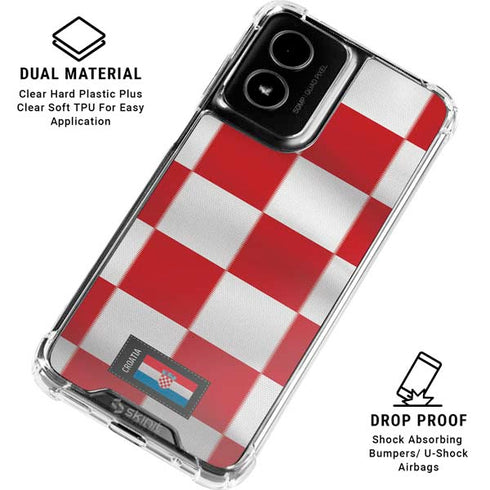 Croatia Soccer Flag Moto G Power 5G (2024) Clear Case