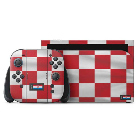 Croatia Soccer Flag Nintendo Switch 2 (2025) with Joy-Con Skin