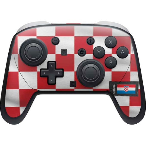 Croatia Soccer Flag Nintendo Switch 2 (2025) Pro Controller Skin