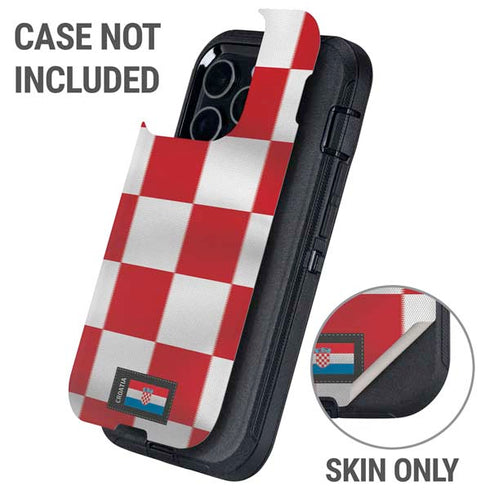 Croatia Soccer Flag Otterbox Defender iPhone Skin