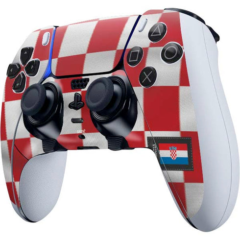 Croatia Soccer Flag PS5 DualSense Edge Pro Controller Skin