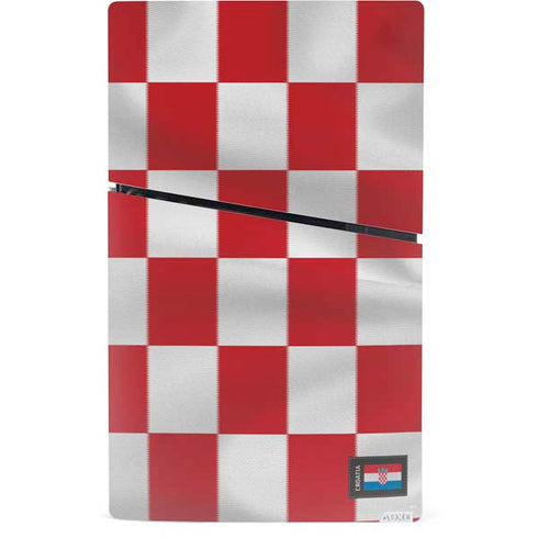 Croatia Soccer Flag PS5 Slim Digital Edition Console Skin