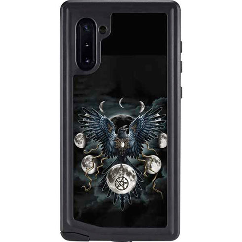 Crow and Moon Phases by Sarah Richter Galaxy Cases