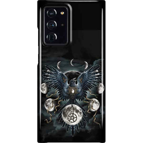 Crow and Moon Phases by Sarah Richter Galaxy Cases