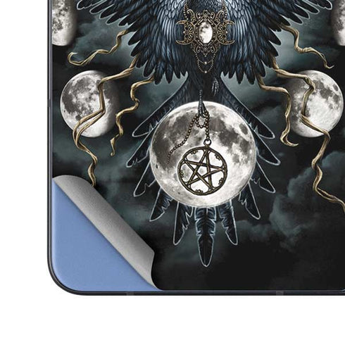 Crow and Moon Phases by Sarah Richter Galaxy Z Fold5 5G Skin