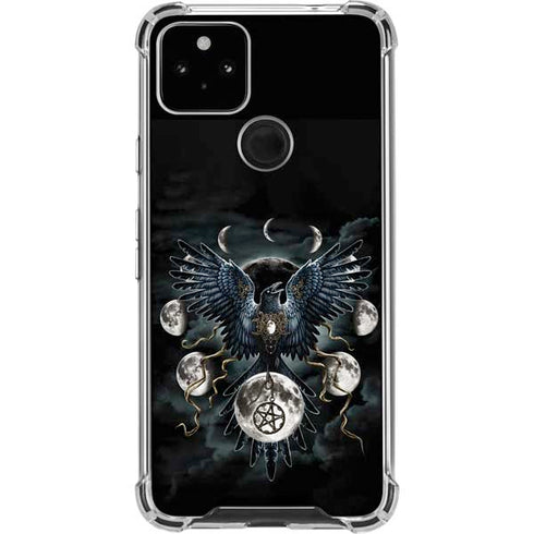 Crow and Moon Phases by Sarah Richter Pixel Cases