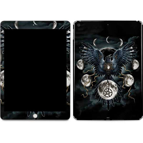 Crow and Moon Phases by Sarah Richter Apple iPad Skin
