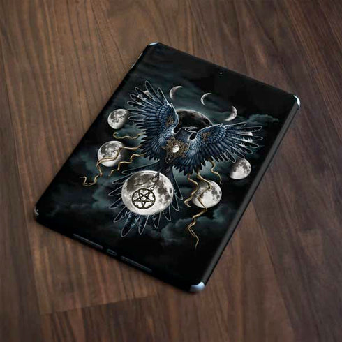 Crow and Moon Phases by Sarah Richter Apple iPad Skin