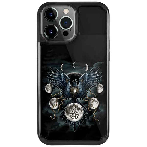 Crow and Moon Phases by Sarah Richter iPhone Cases