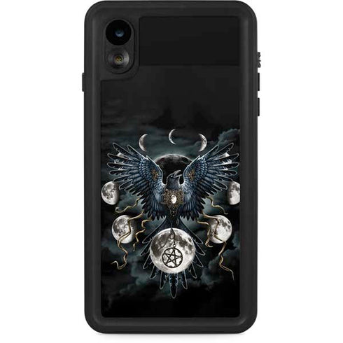 Crow and Moon Phases by Sarah Richter iPhone Cases