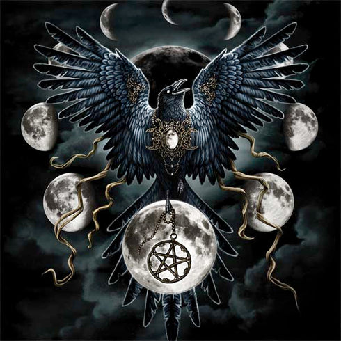 Crow and Moon Phases by Sarah Richter Dell Latitude Skin